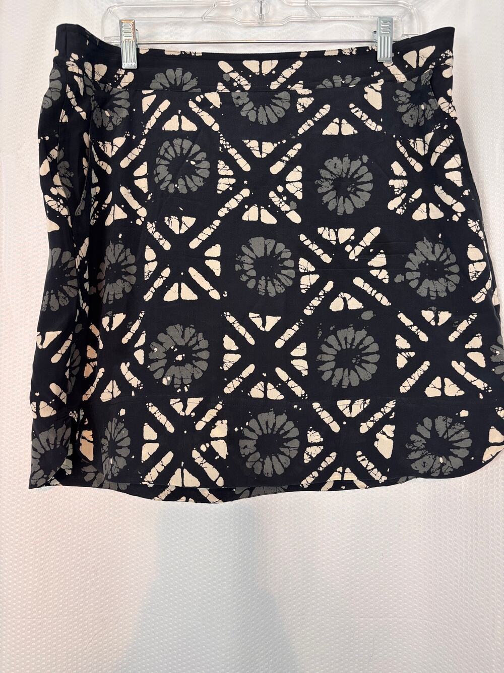 Madewell 100% silk batik-print midi skirt dark academia, romantic goth size L